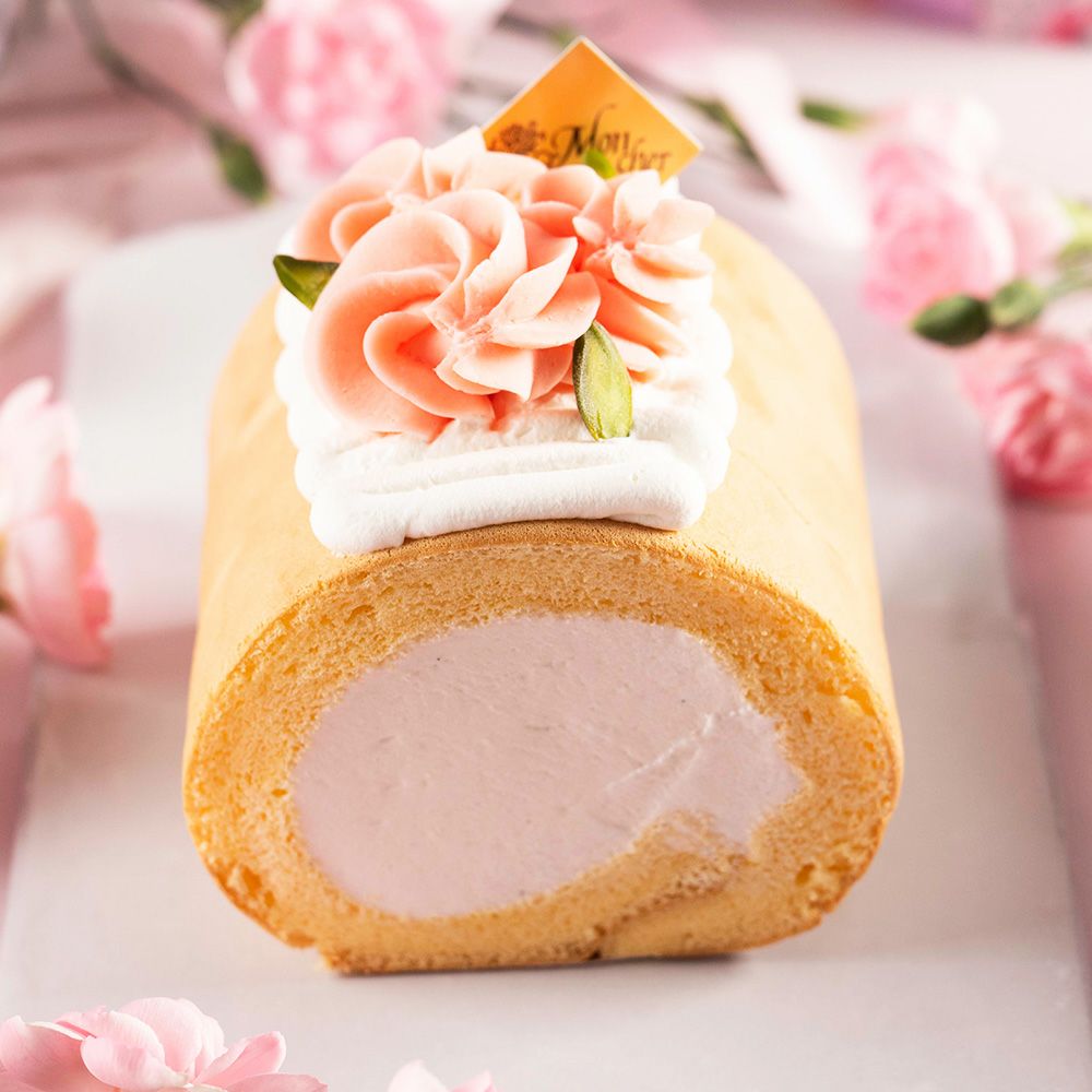 フラワーデコレーションロール バニラ ハーフ | 堂島ロールの